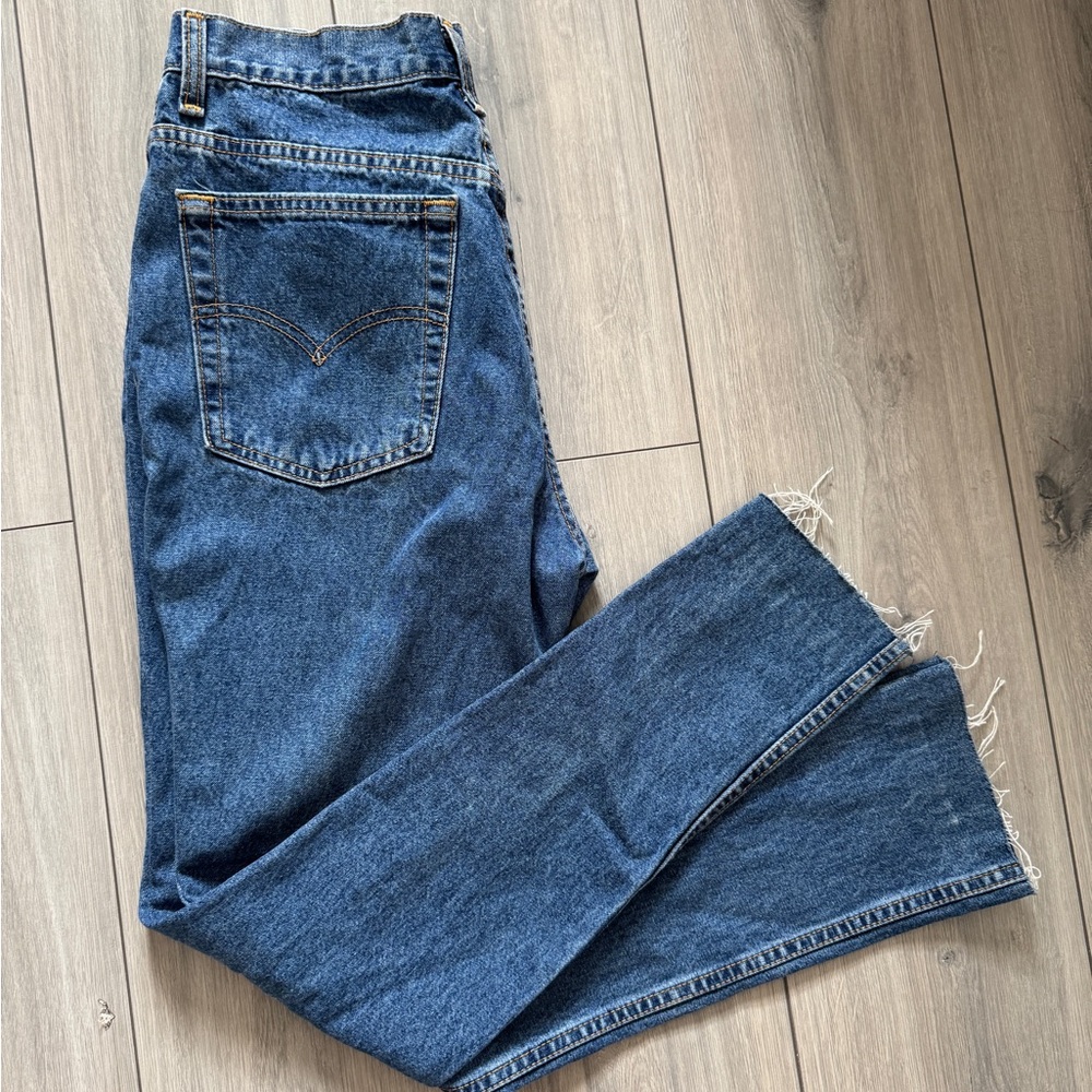 Levi's Blue Vintage Straight Jeans Classic Denim - Picture 3 of 7